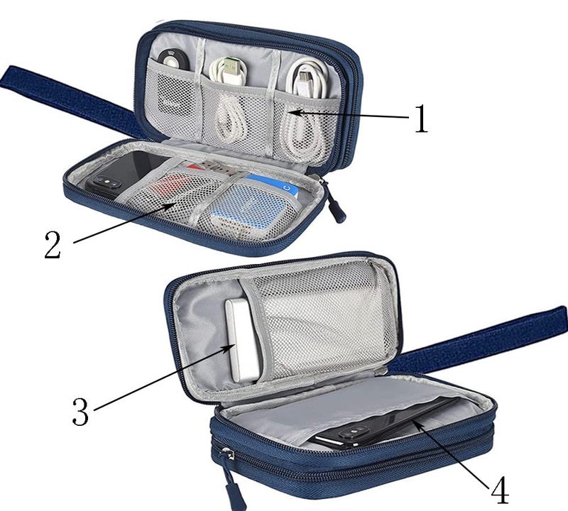 dealcase Electronics Accessories Case, Universal Electronics Accessories Organizer Pouch Bag, Waterproof Portable Cable Organizer Bag, Travel Gear Carry Bag for Cord, Charger, Flash Drive, Phone,SD Card,Pink - Image 4